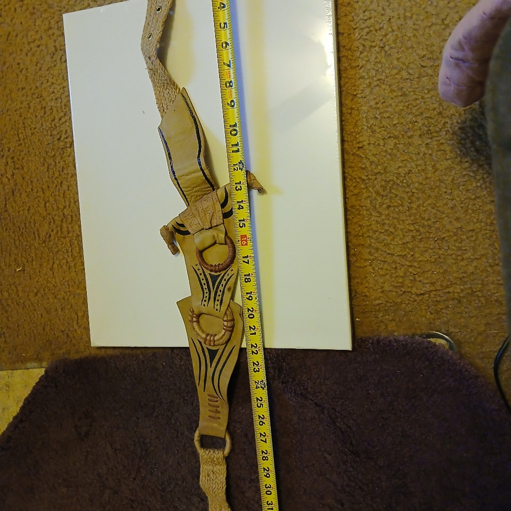 Vintage  Leather  and Woven Belt